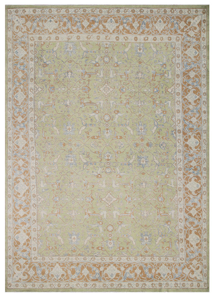 10'x14' Persian Rug |Ariana Traditional Green Rug