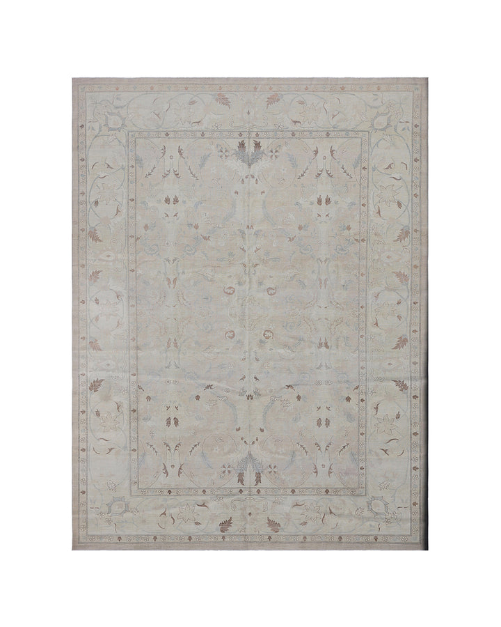 10'x14' hand-knotted silk and wool Polonaise design Ariana luxury rug woven in Afghanistan
