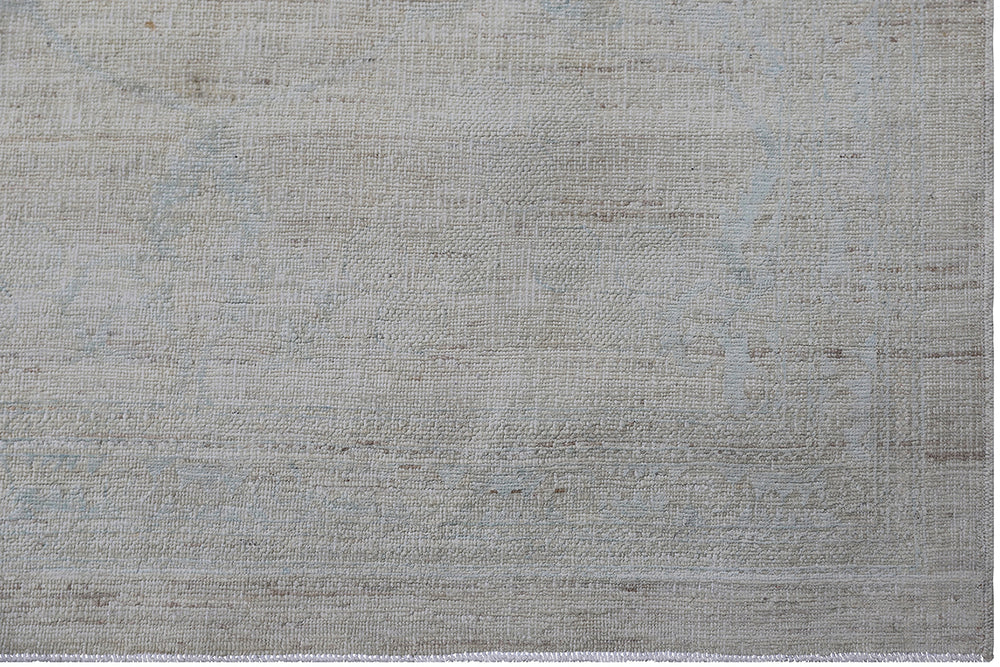 10'x14' Soft Color Area Rug | Blue & Ivory Wool & Silk Rug