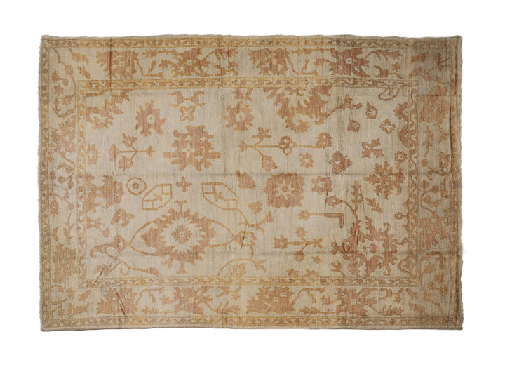 10x14 luxury hand-knotted soft yellow gold Oushak style rug by Ariana Rugs West Hollywood