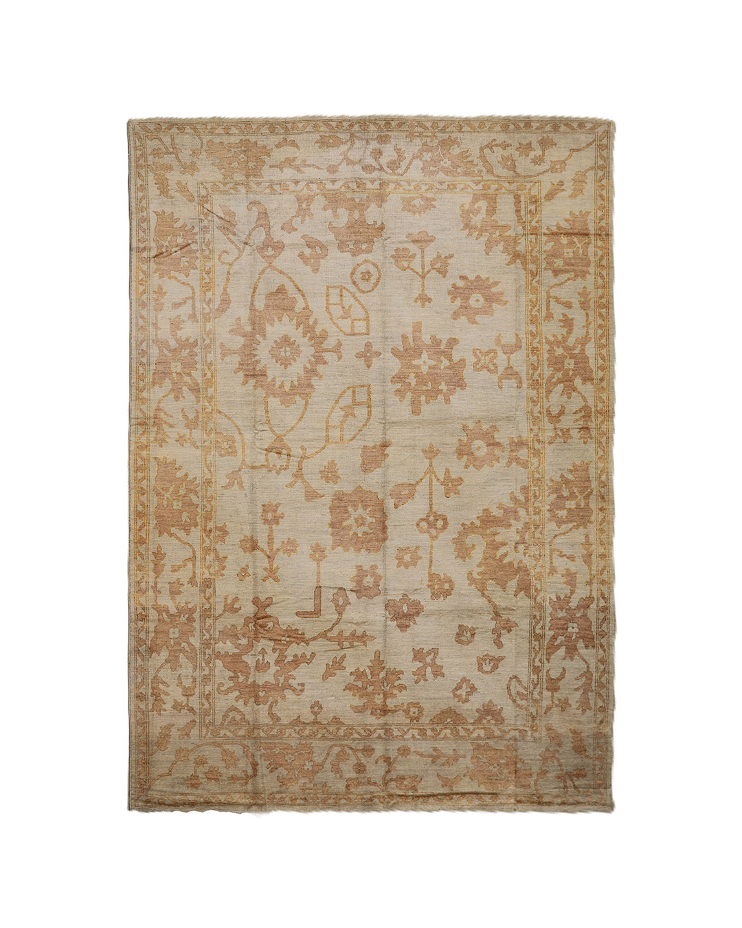 10x14 luxury hand-knotted soft yellow gold Oushak style rug by Ariana Rugs West Hollywood