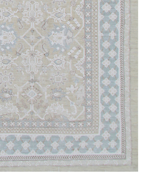 10'x14' Sultanabad Rug – Organic Wool, Persian Design with Turquoise & Soft Muted Tones