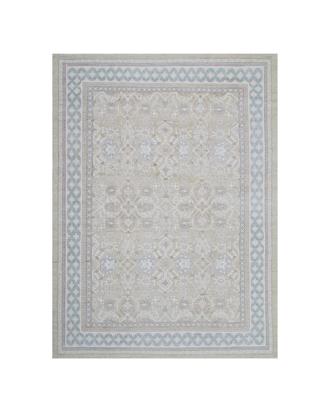 10'x14' Sultanabad Rug | Organic Wool, Persian Design with Turquoise ...
