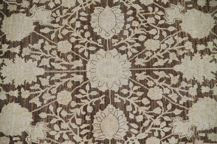 Fine Tabriz Wool &amp; Silk Rug – Hand-Knotted, Earthtone Persian Floral