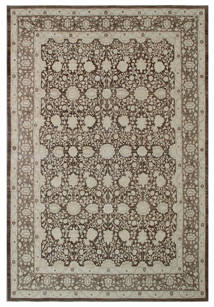 Fine Tabriz Wool &amp; Silk Rug – Hand-Knotted, Earthtone Persian Floral