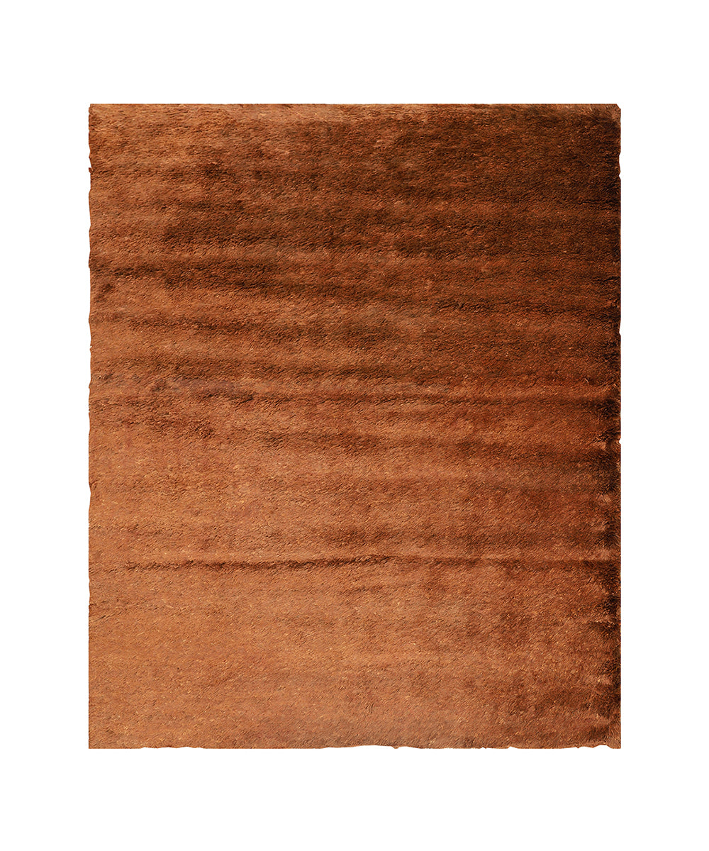 Brown rectangular rug on a white background