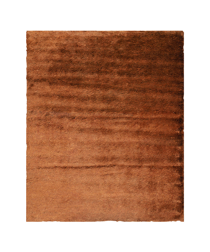 Brown rectangular rug on a white background