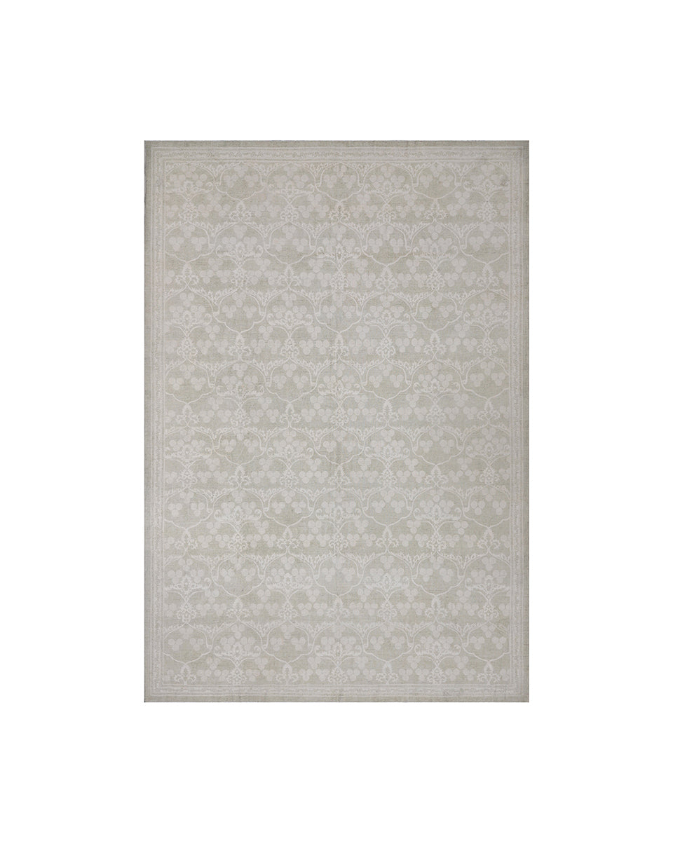 Textured gray rug on a white background