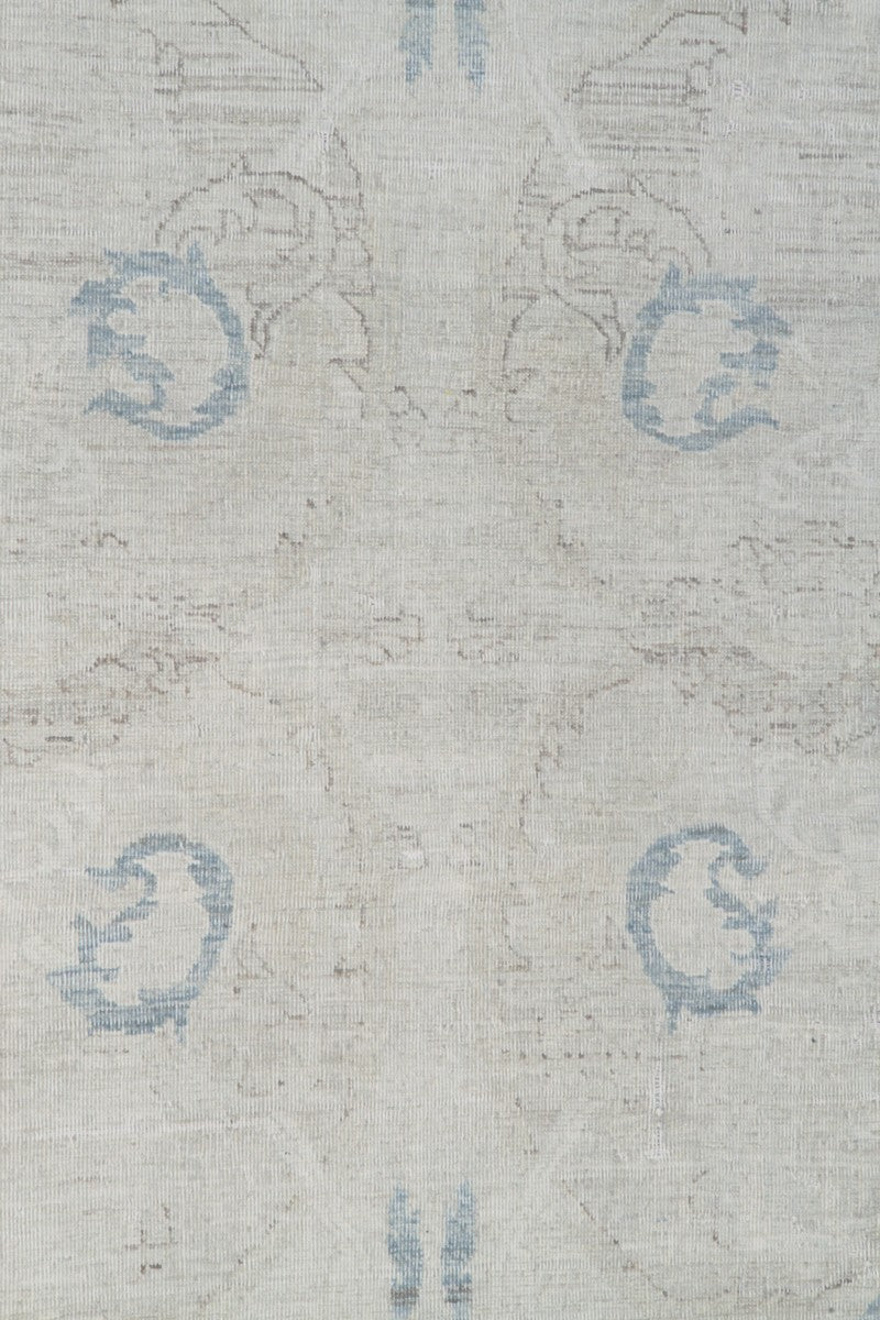 10'x14' Vintage-Style Afghan Polonaise Rug | Light Blue & Beige | Ariana Rugs