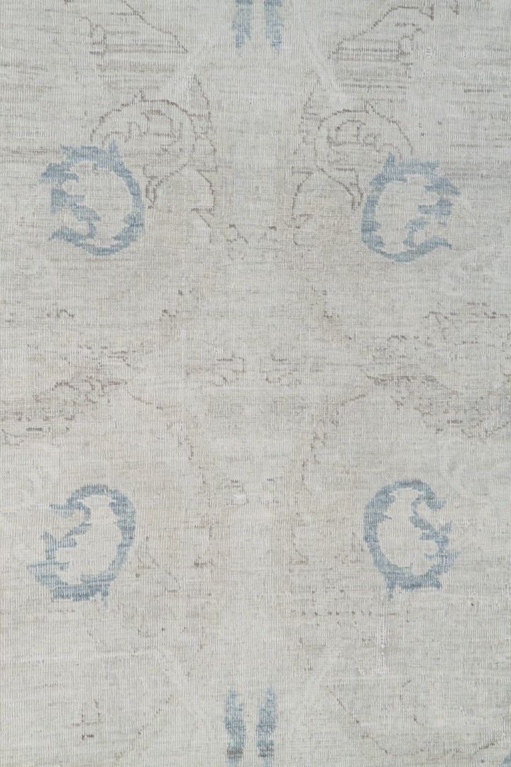 10'x14' Vintage-Style Afghan Polonaise Rug | Light Blue & Beige | Ariana Rugs