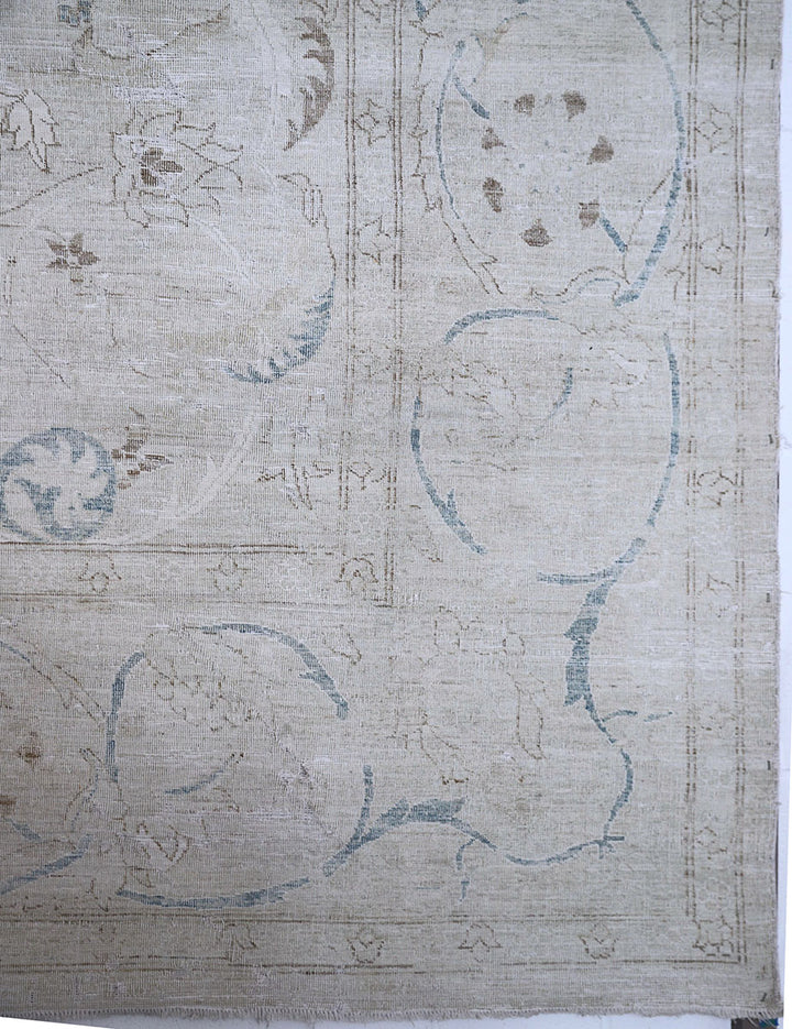 10'x14' Vintage-Style Afghan Polonaise Rug | Light Blue & Beige | Ariana Rugs