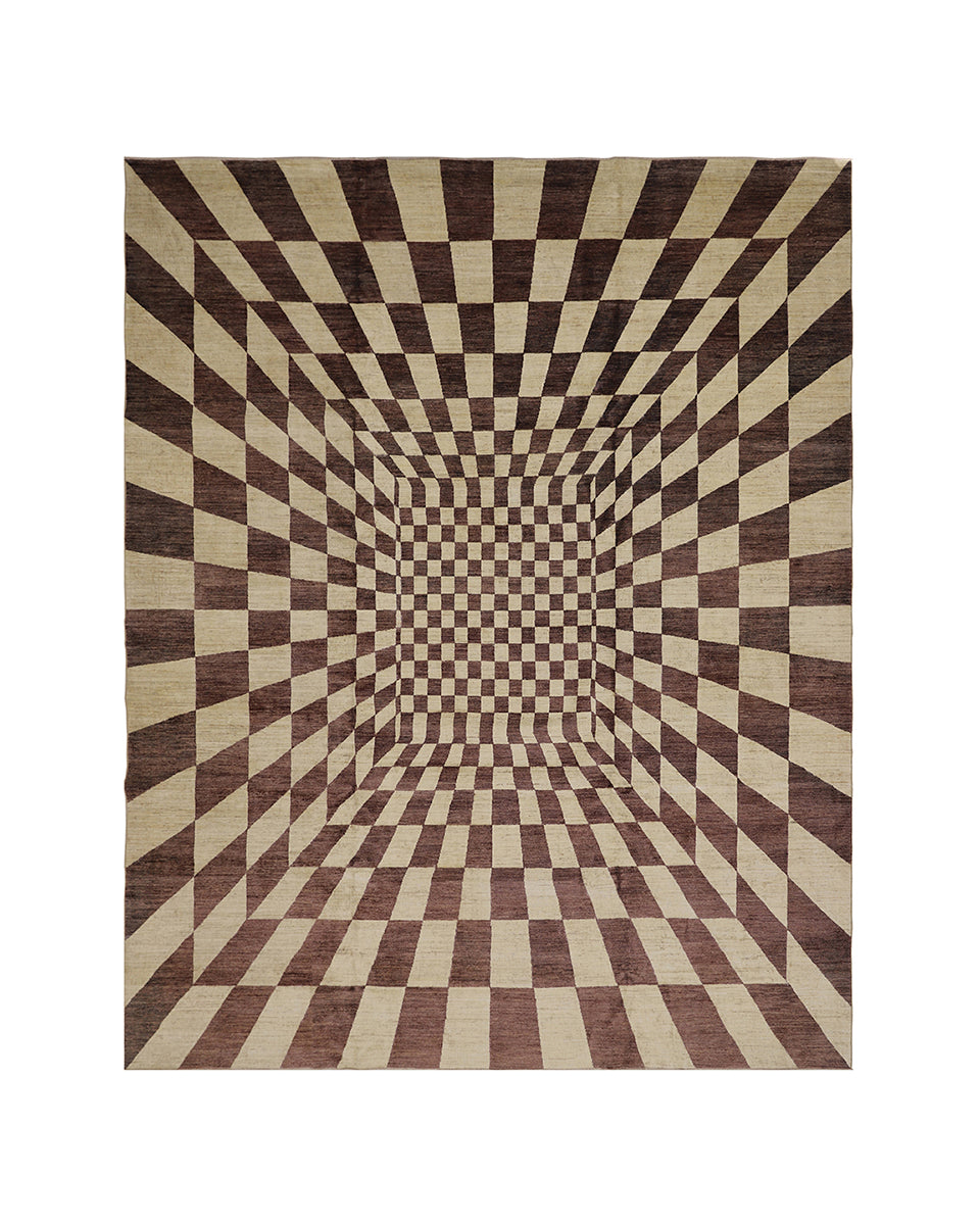 10'x14' Wool Area Rug | Ariana Geometric Modern Rug