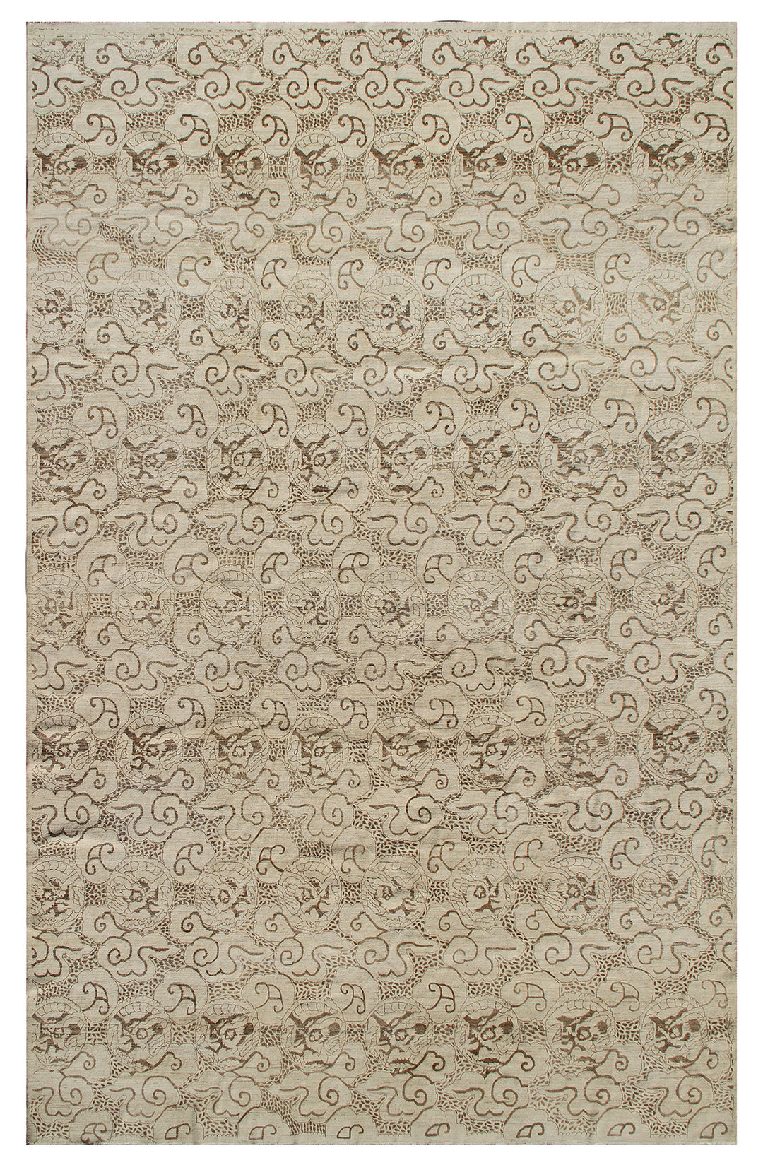 10'x14' Wool Area Rug | Earthtone | Asian Design Modern Rug