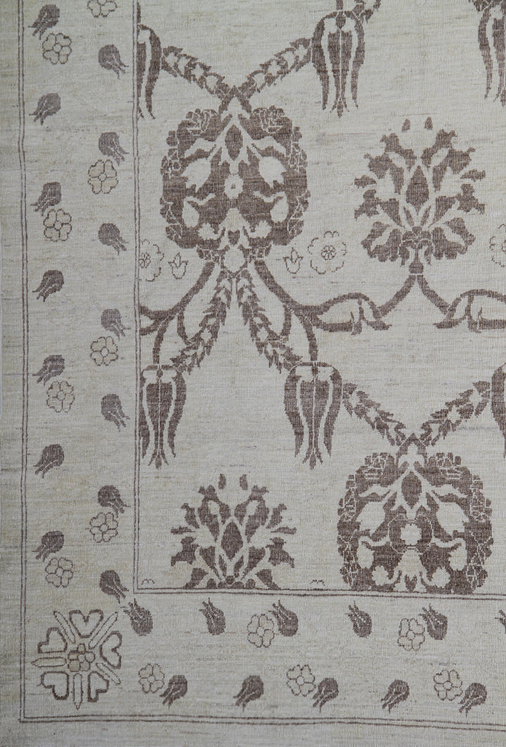 10'x14' Wool Rug | Earthtone | Floral Rug