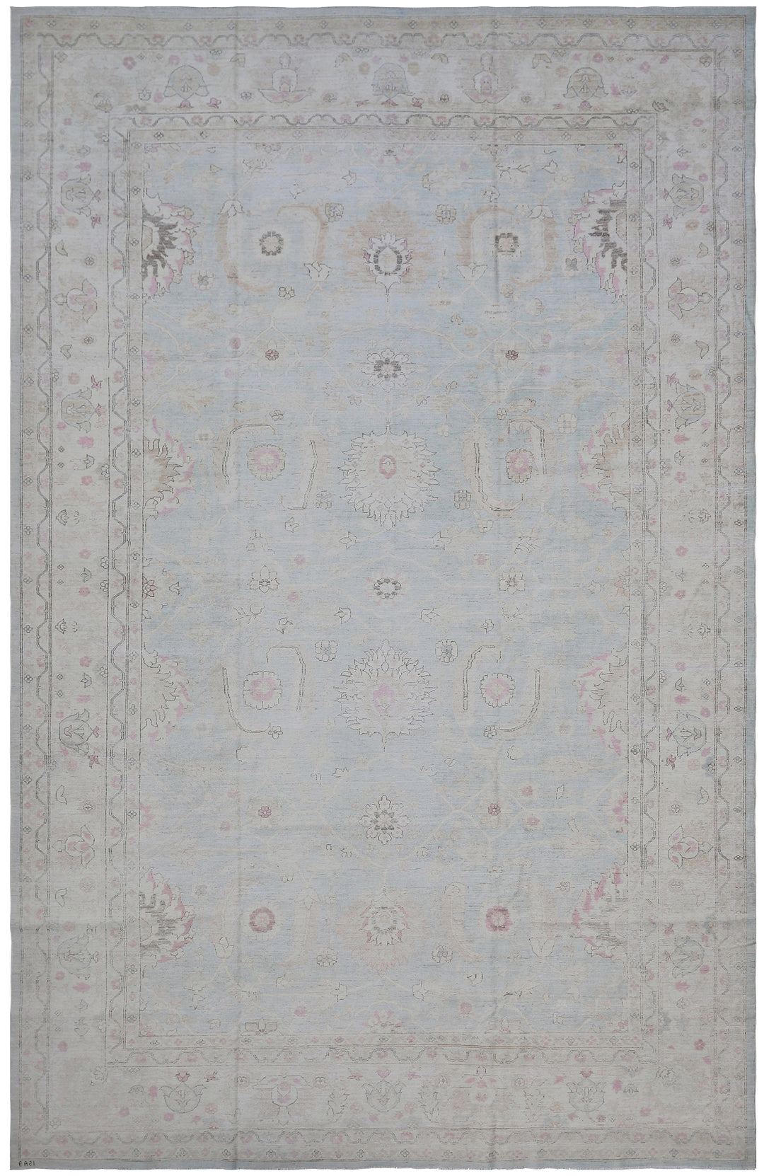 10'x16' Soft Blue Wool Rug | Ariana Traditional | Sultanabad Rug