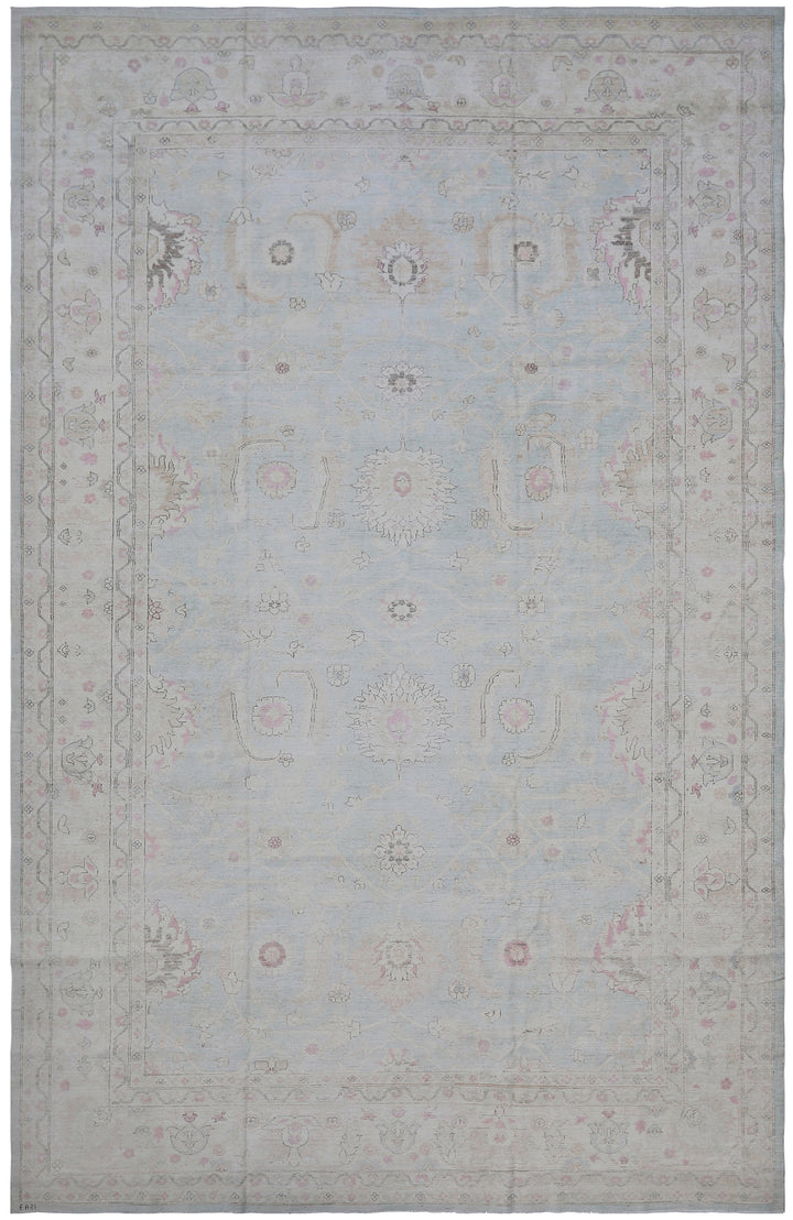 10'x16' Soft Blue Wool Rug | Ariana Traditional | Sultanabad Rug