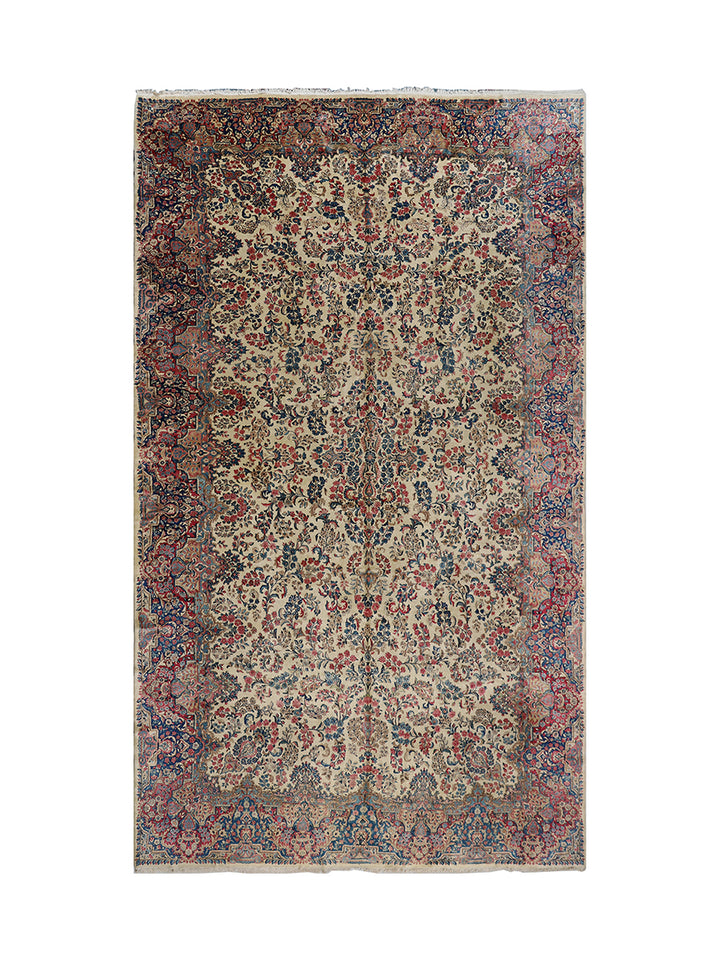 Decorative rug with intricate pattern on a white background