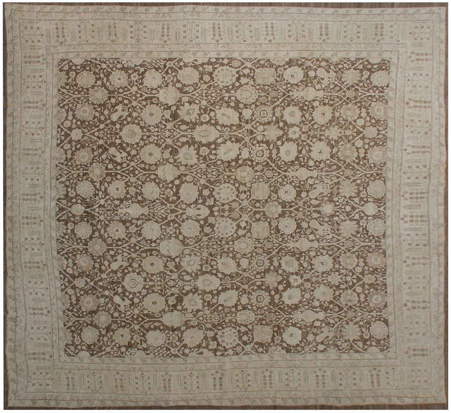 14x14 Square Large Persian Tabriz Design Ariana Traditional Rug