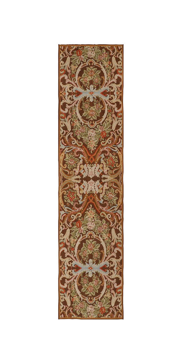 4'x17' Oriental Rug | Handwoven Runner | Ottoman Design | Ariana Kilim Collection