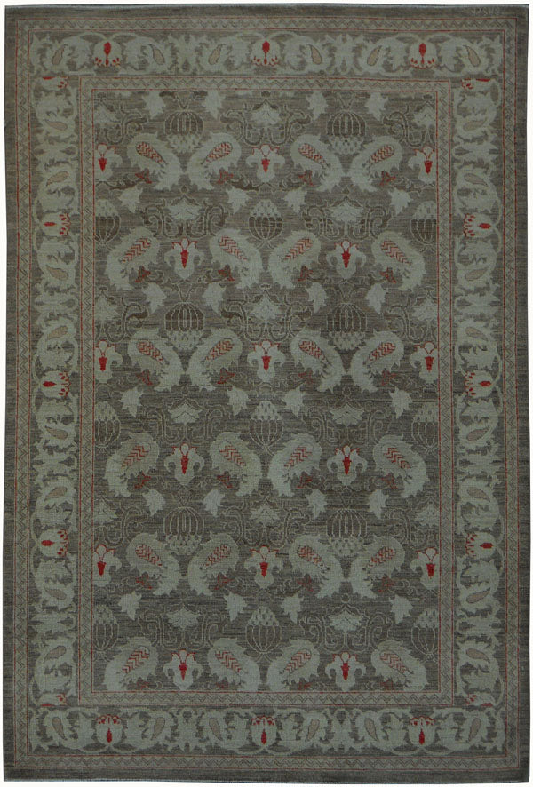 5'x7' Ariana Traditional Sultanabad Design Brown Ivory Rug
