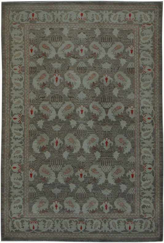 5'x7' Ariana Traditional Sultanabad Design Brown Ivory Rug
