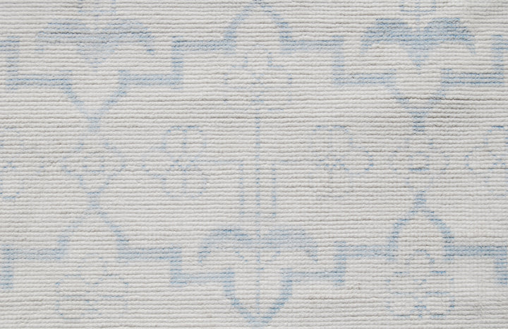 8'x8' Ariana Transitional Agra Design White Blue Rug