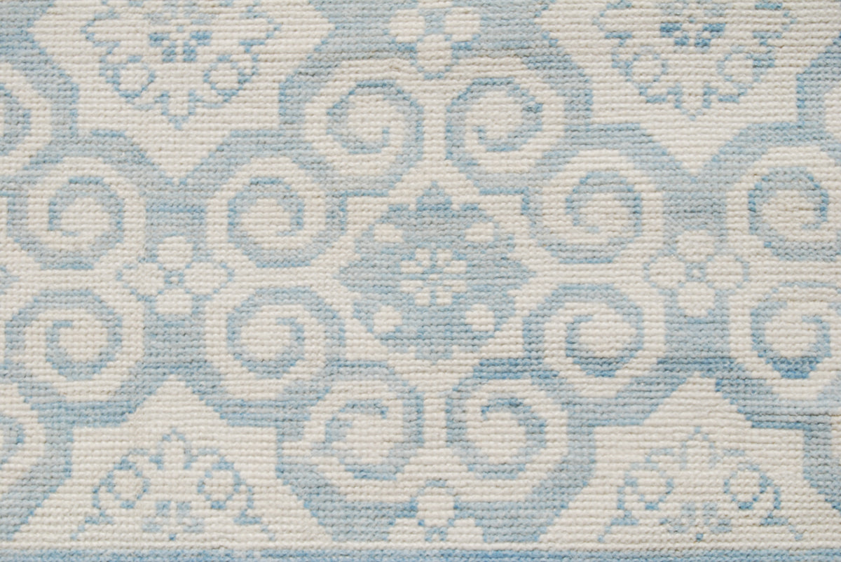 10x14 Blue And White Cotton Ariana Samarkand