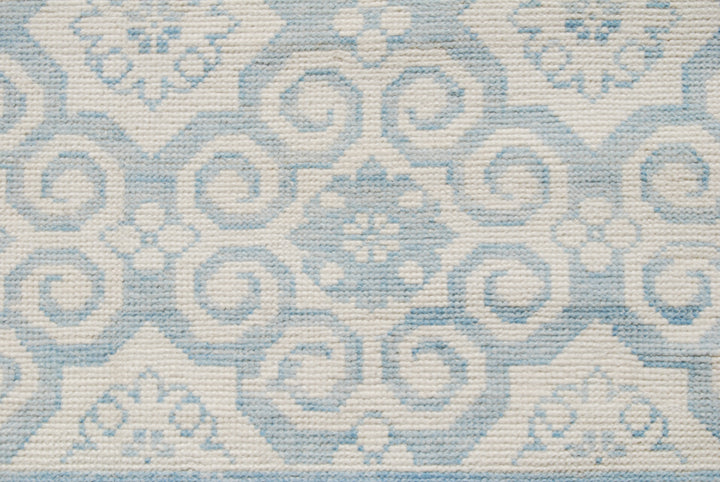 10'x14' Blue and White Cotton Ariana Samarkand Design Area Rug