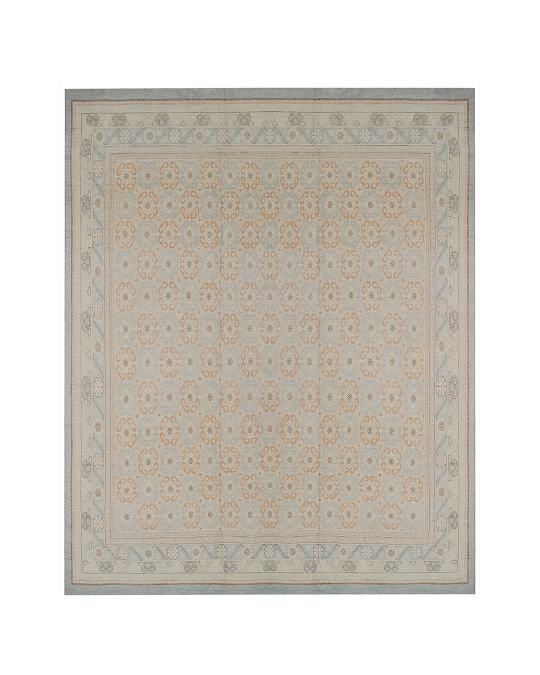 11'x14' Hand-Knotted Afghan Rug | Organic Wool | Contemporary Geometric Design