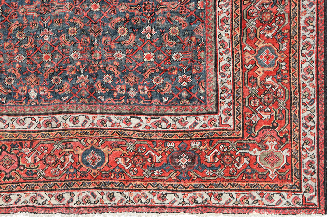 11'x14' Large Area Rug | Vintage | Antique Persian Herati Design Mahal Rug