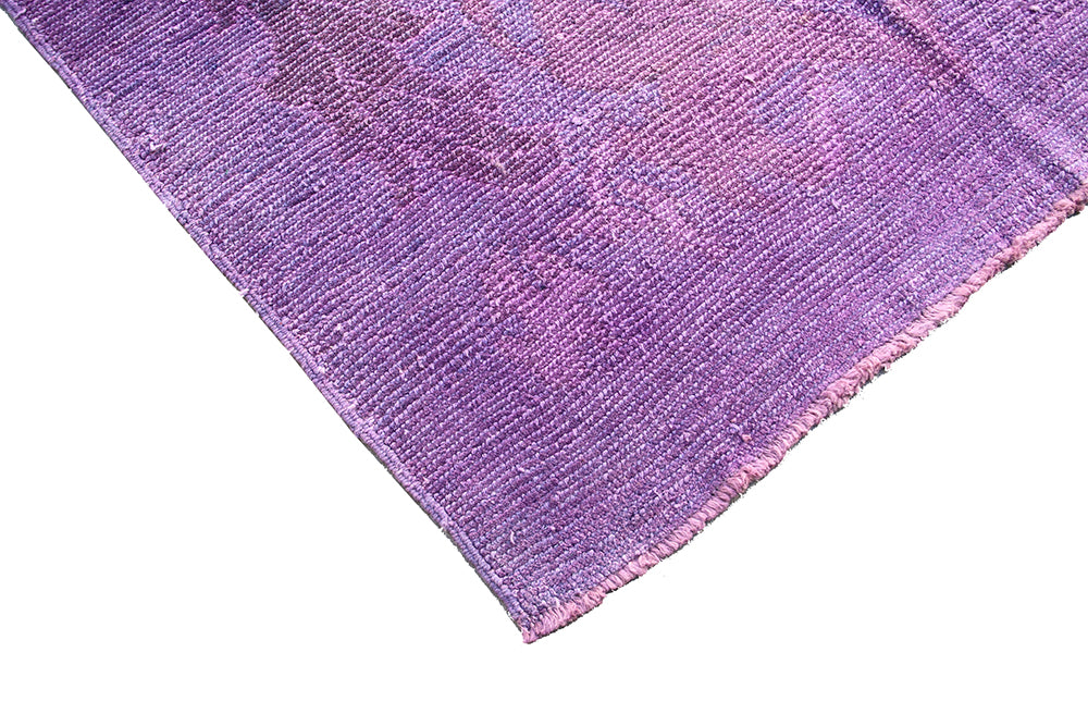 11x14 Overdyed Purple Turkish Ushak Rug | Modern Arts & Crafts