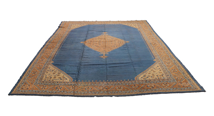 11'x14' Vintage Donegal Medallion Rug – Hand-Knotted Wool