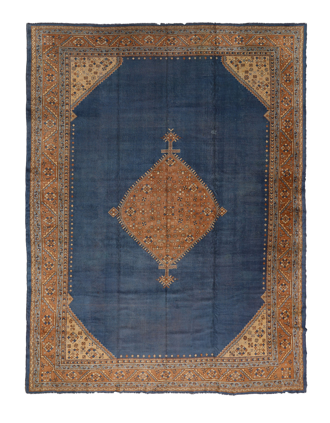 11'x14' Vintage Donegal Medallion Rug – Hand-Knotted Wool