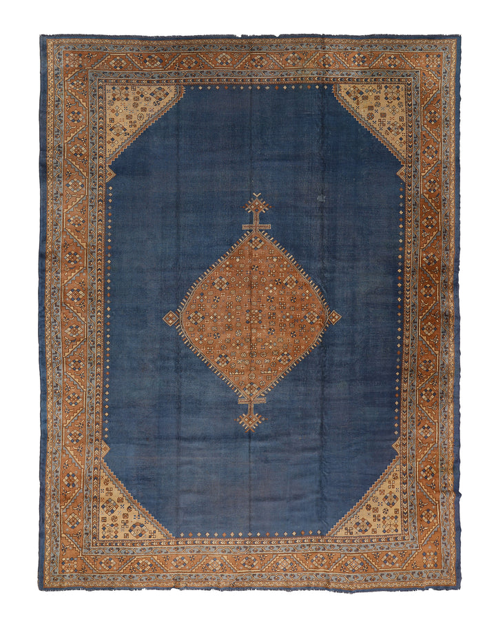 11'x14' Vintage Donegal Medallion Rug – Hand-Knotted Wool