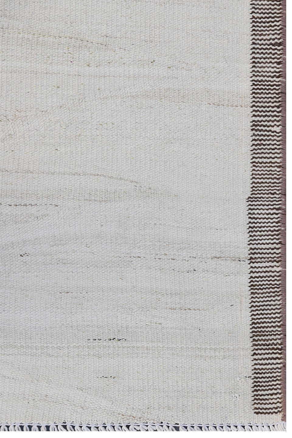 Solid White Ariana Kilim Rug - Undyed Organic Wool Flatweave