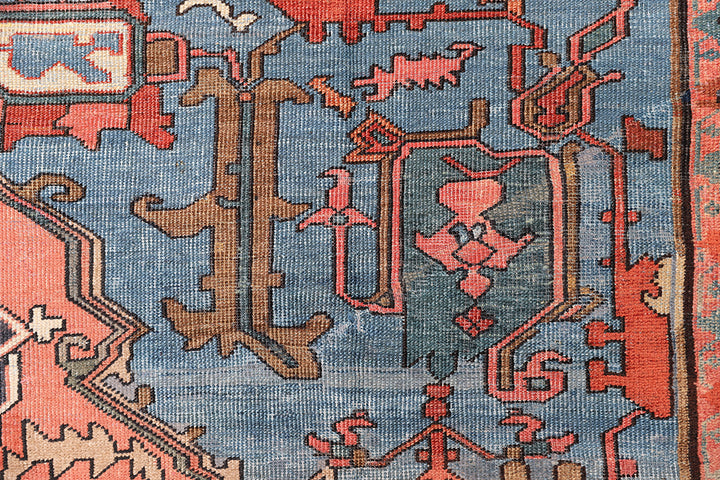 11'x18' Antique Persian Rug | Large Heriz Serapi Wool Rug