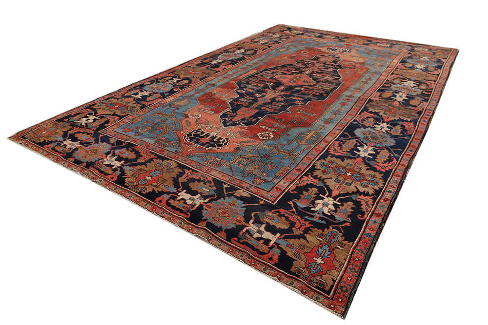 11'x18' Antique Persian Rug | Large Heriz Serapi Wool Rug