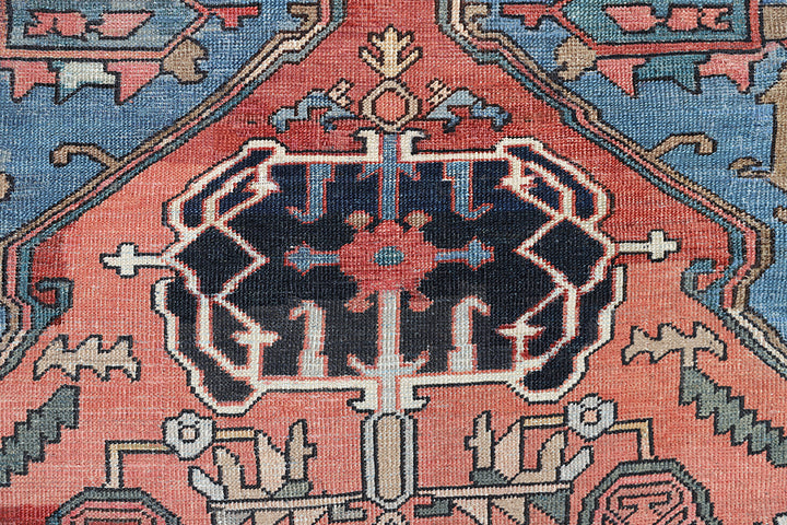 11'x18' Antique Persian Rug | Large Heriz Serapi Wool Rug