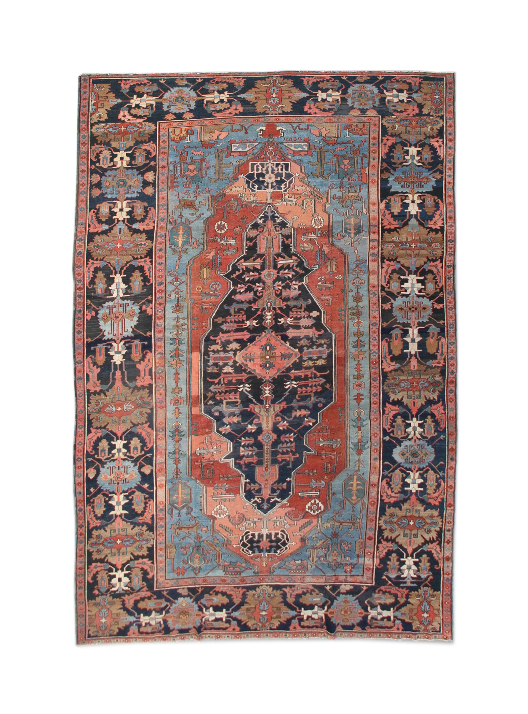 11'x18' Antique Persian Rug | Large Heriz Serapi Wool Rug – Ariana