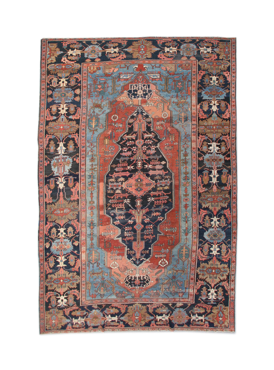 11'x18' Antique Persian Rug | Large Heriz Serapi Wool Rug