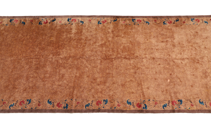 11'x28' Vintage 1920s Chinese Art Deco Rug | Hand-Knotted Wool