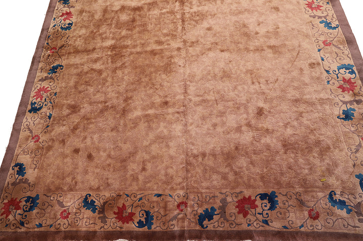 11'x28' Vintage 1920s Chinese Art Deco Rug | Hand-Knotted Wool