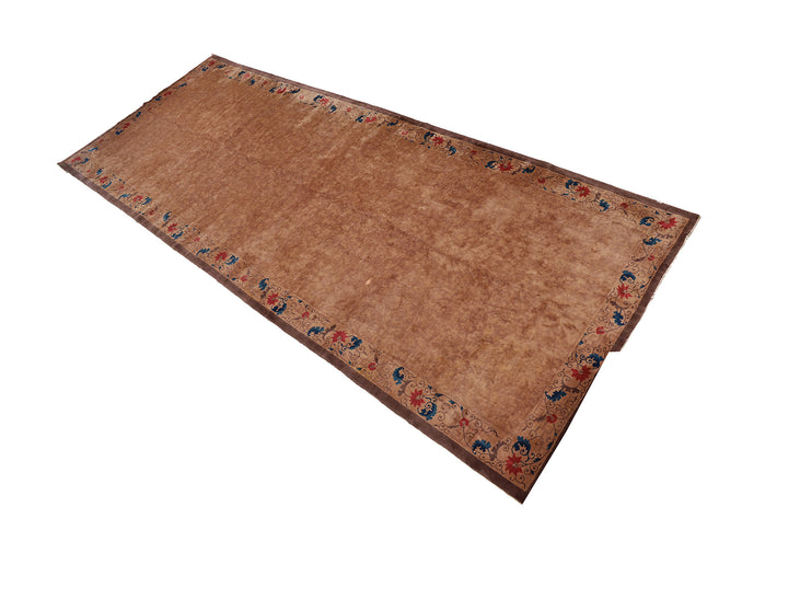 11'x28' Vintage 1920s Chinese Art Deco Rug | Hand-Knotted Wool