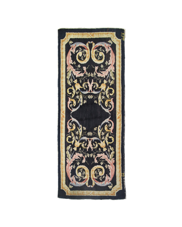 11'x4' Antique French Savonnerie Rug | Runner Rug