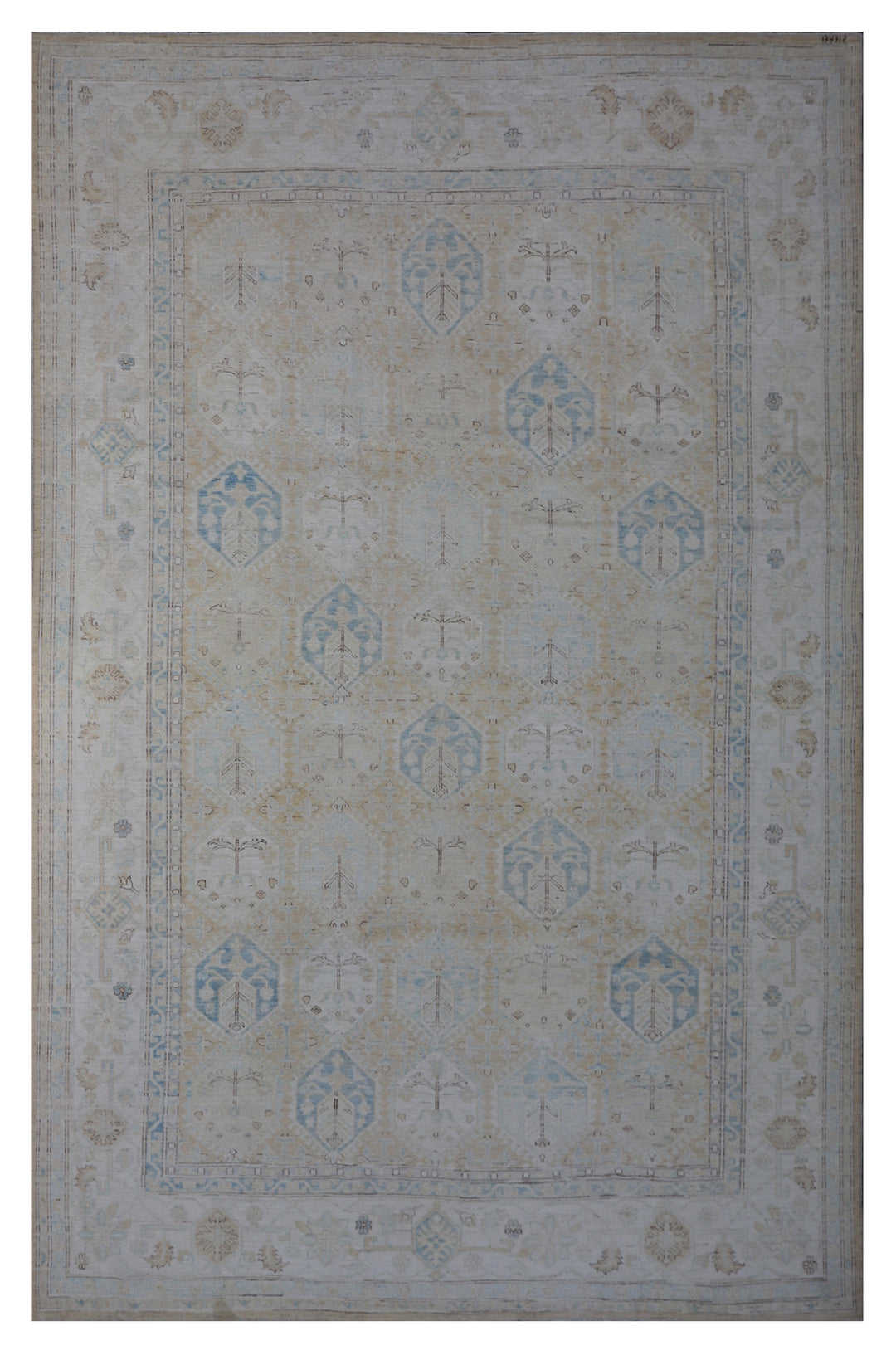 Caucasian Design Rug | Soft Colors Wool Area Rug