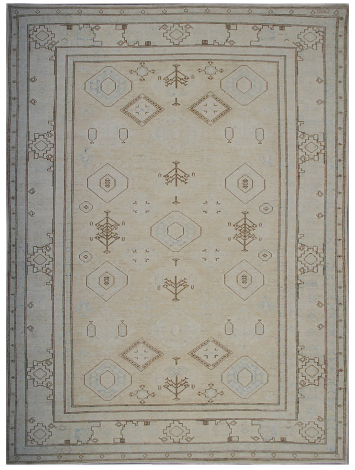 Caucasian Geometric Rug | Ariana Hazara Wool Rug