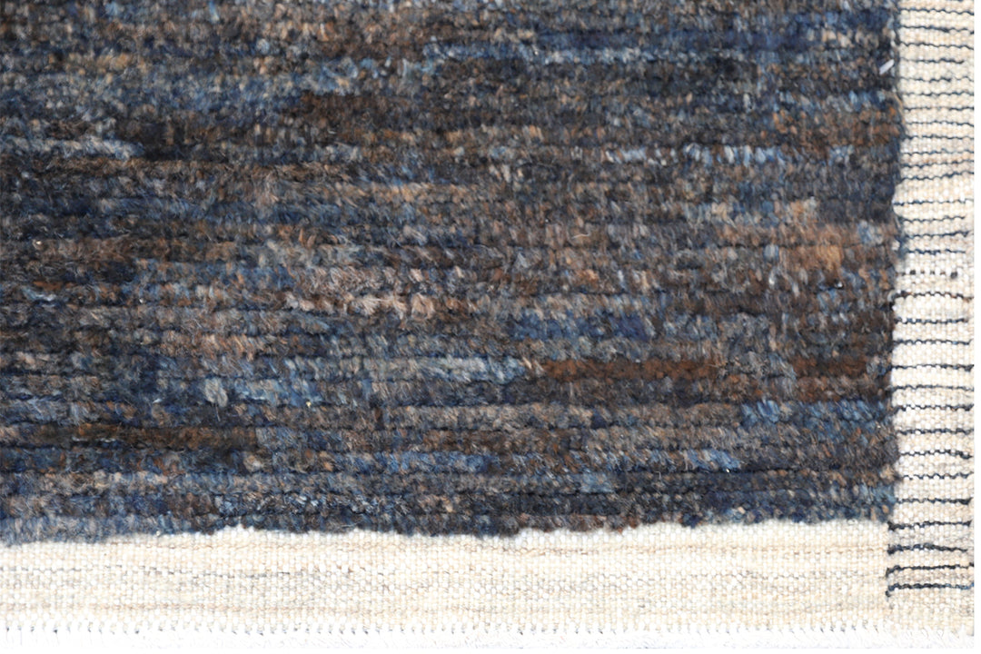 12' x 15' Ariana Moroccan Style Solid Navy Rug | Barchi Hand-Made Area Rug