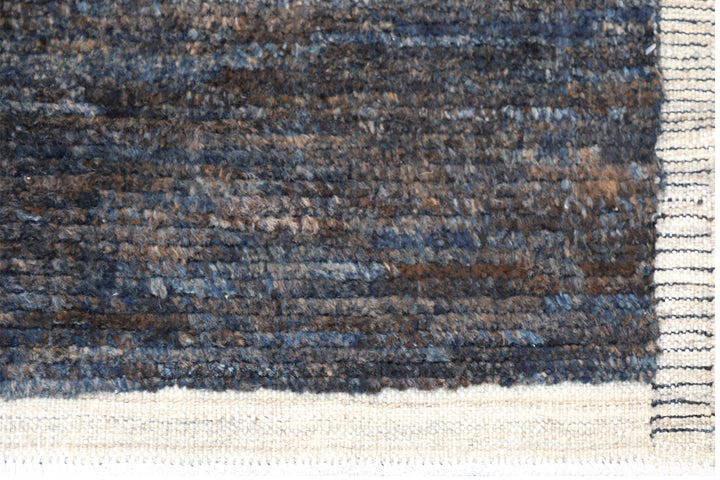 12' x 15' Ariana Moroccan Style Solid Navy Rug | Barchi Hand-Made Area Rug