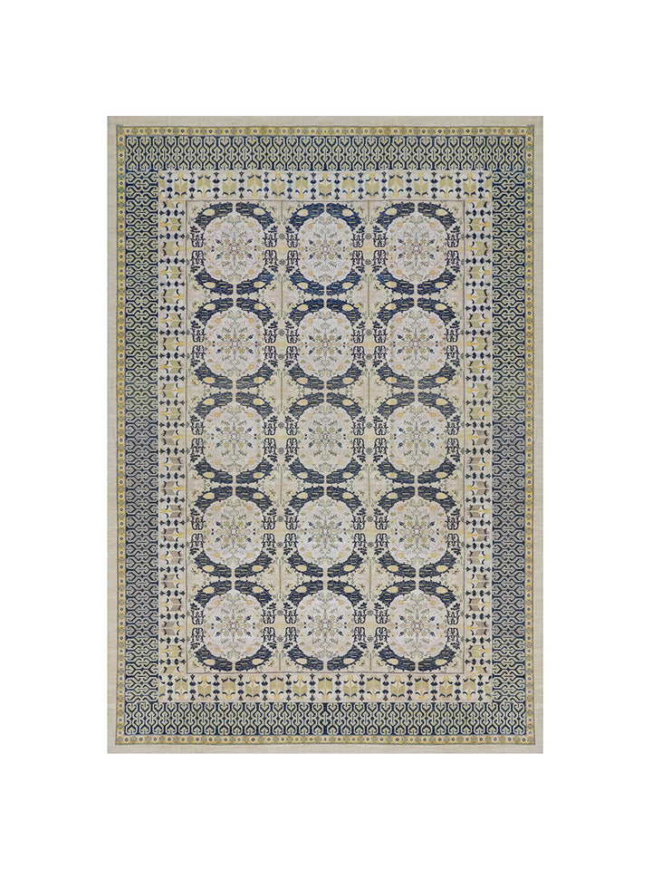 12’x18’ Large Spanish Geometric Wool Rug – Ariana Transitional Hand-Knotted Rug