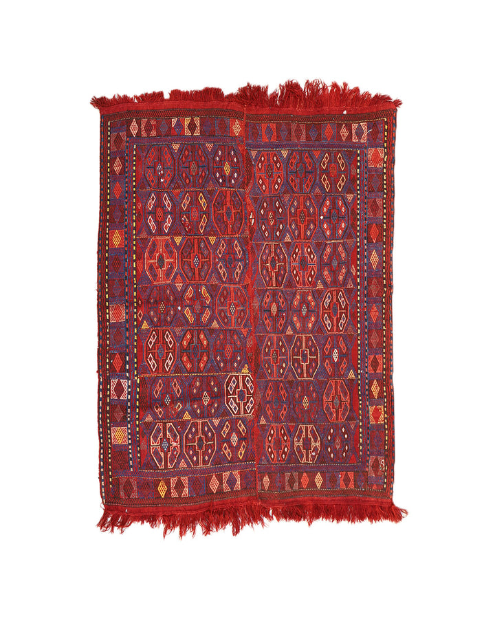 5'x6' Rare Antique Persian Verneh Jajim | Tribal Geometric | Ariana Rugs